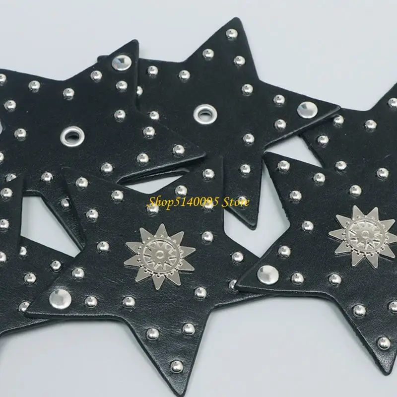 Dxae star grommet chain studs studded chain cowgirl belt สำหรับผู้หญิง proms pryt Club Party สำหรับกางเกงยีนส์ grommet