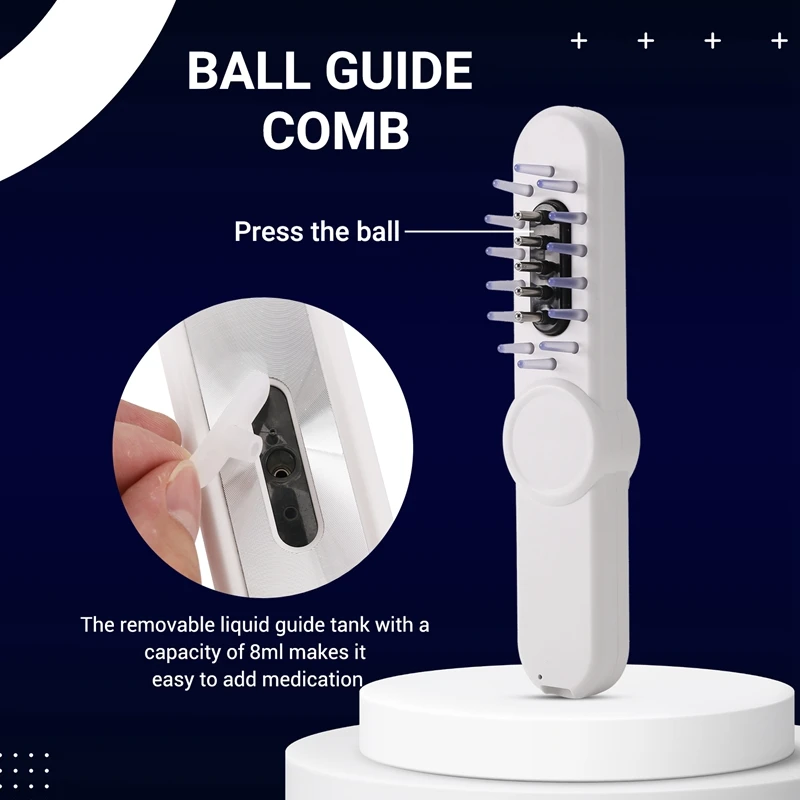 Электрический аппликатор для масла для волос с красным синим светом для женщин и мужчин, прочный многофункциональный ручной массажер для скребка-A58E