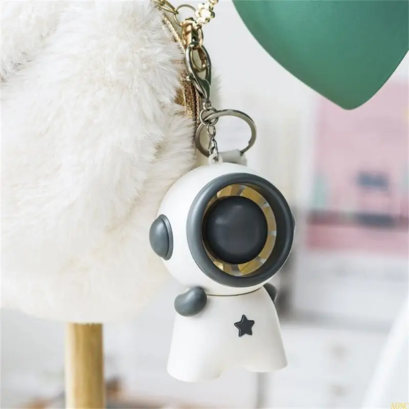 A0NC 휴대용 팬 우주 비행사 공간 키 체인 분리 가능한 랜디드 3 속도 핸드 헬드 팬 ventilador USB 작은 포켓 팬을위한 작은 포켓 팬