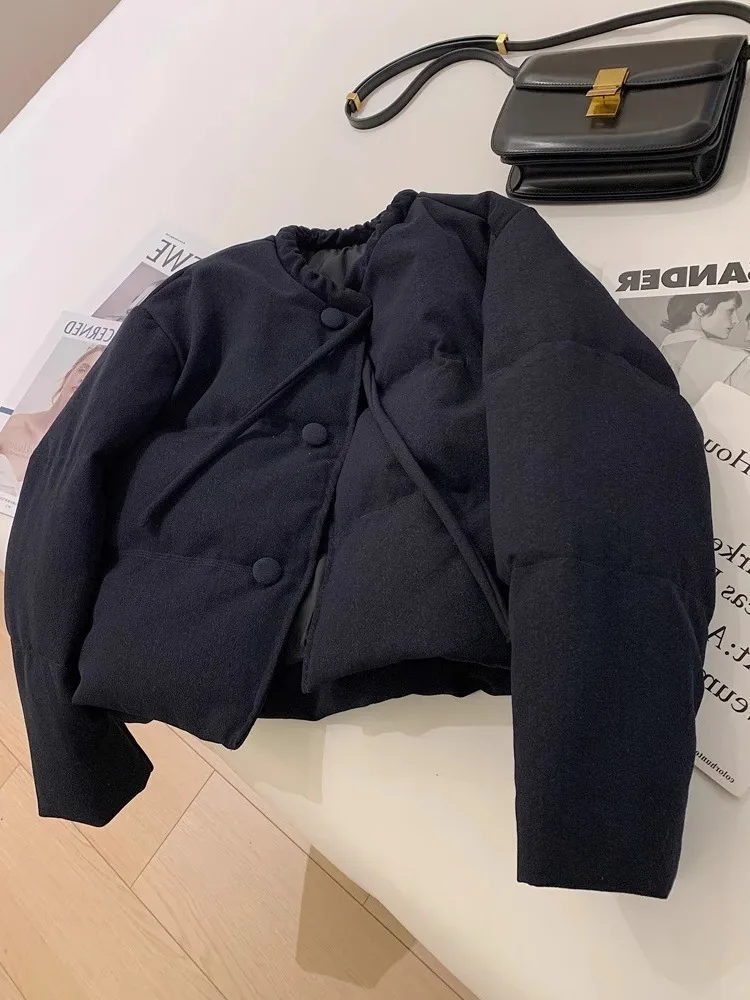 

Корейский модный коврик Bla с поясом, круглый хлопковый тюжет, мужская легкая теплая хлопковая верхняя одежда на осень...