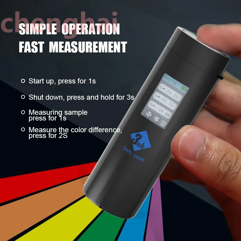 

3nh factory price Portable Handheld Precision test color use for plastic 45/0 CR4501 colorimeter