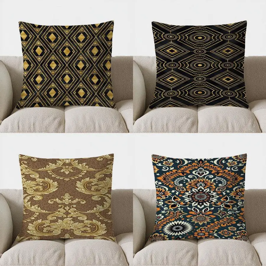 

Домашний декор, чехол для подушки с геометрическим узором в стиле ар-деко, подходит для дивана, спальни, автомобиля, наволочки