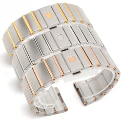 17mm 23mm 25mm Stainless Steel Watchband For Omega Double Eagle Constellation Men's and Women's Metal Watch Chain Strap Bracelet