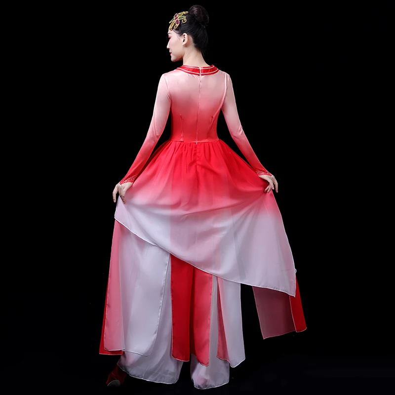 Vêtements de danse chinoise dans la robe de spectacle de lanterne classique pour femmes, ensemble de style chinois, nouveau