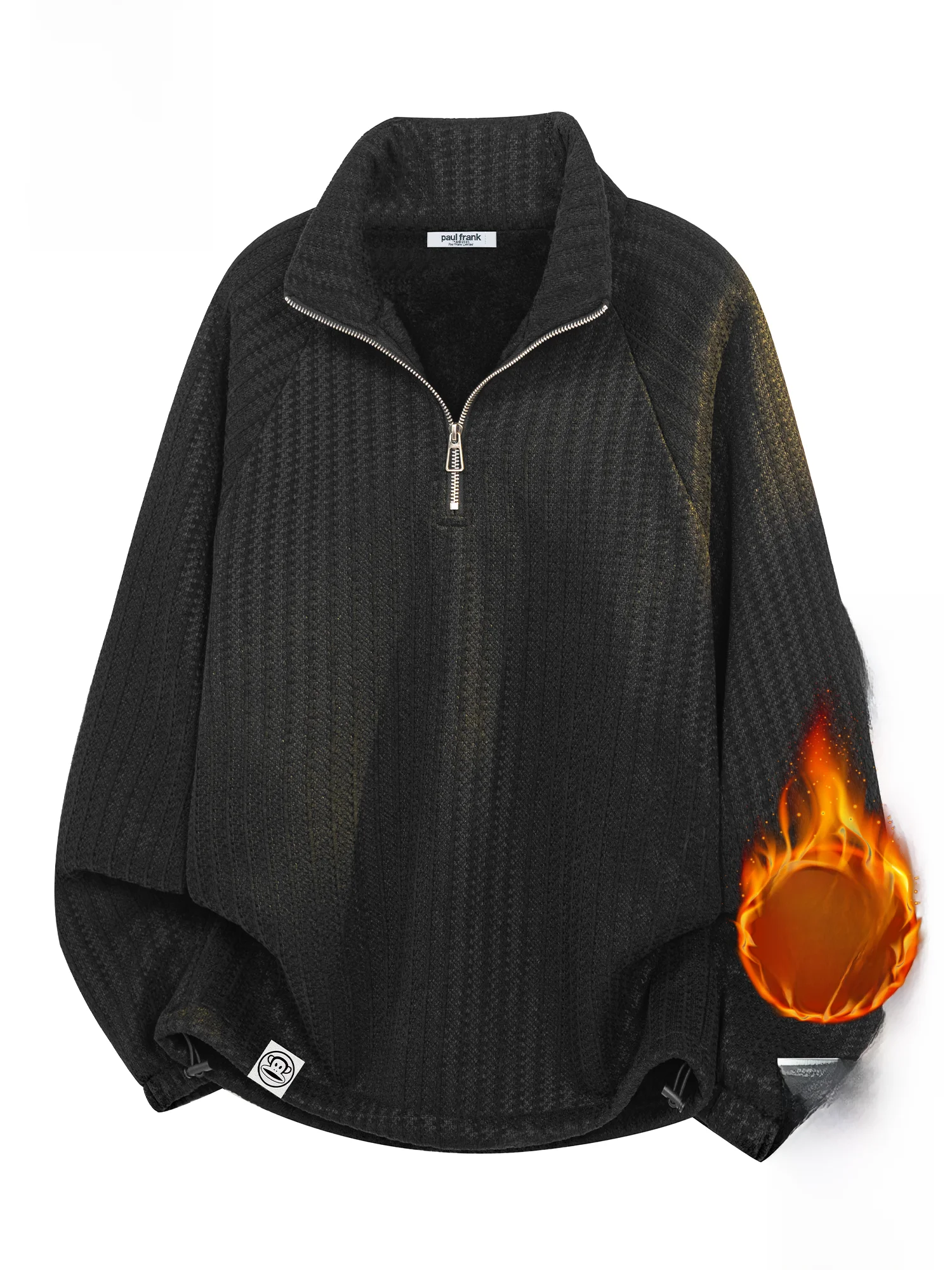 

PaulFrank Winter Thiened Long Sve Hoodie Zipper Design Fce Lined Men's Casual Top Warm Comfortable Polyester Fiber