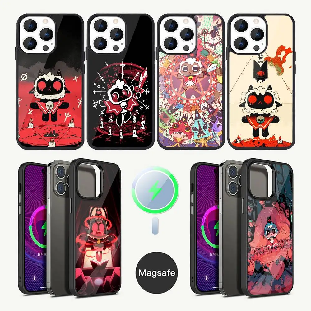 

Чехол для телефона Cult Of The L-Lamb Game для iPhone 17,16,15,14,13,12,11, Plus, Pro, Max Mini Magsafe с магнитной беспроводной зарядкой
