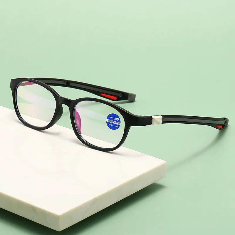 Óculos de leitura de absorção magnética TR90 de alto grau para homens, pescoço pendurado, moldura quadrada, ímã portátil, senhora