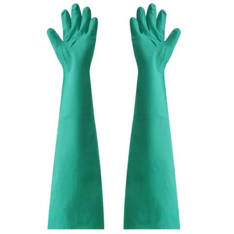 내산성 세차 접시 세척 고무 장갑, 내구성 펑크, 어깨 길이 66cm
