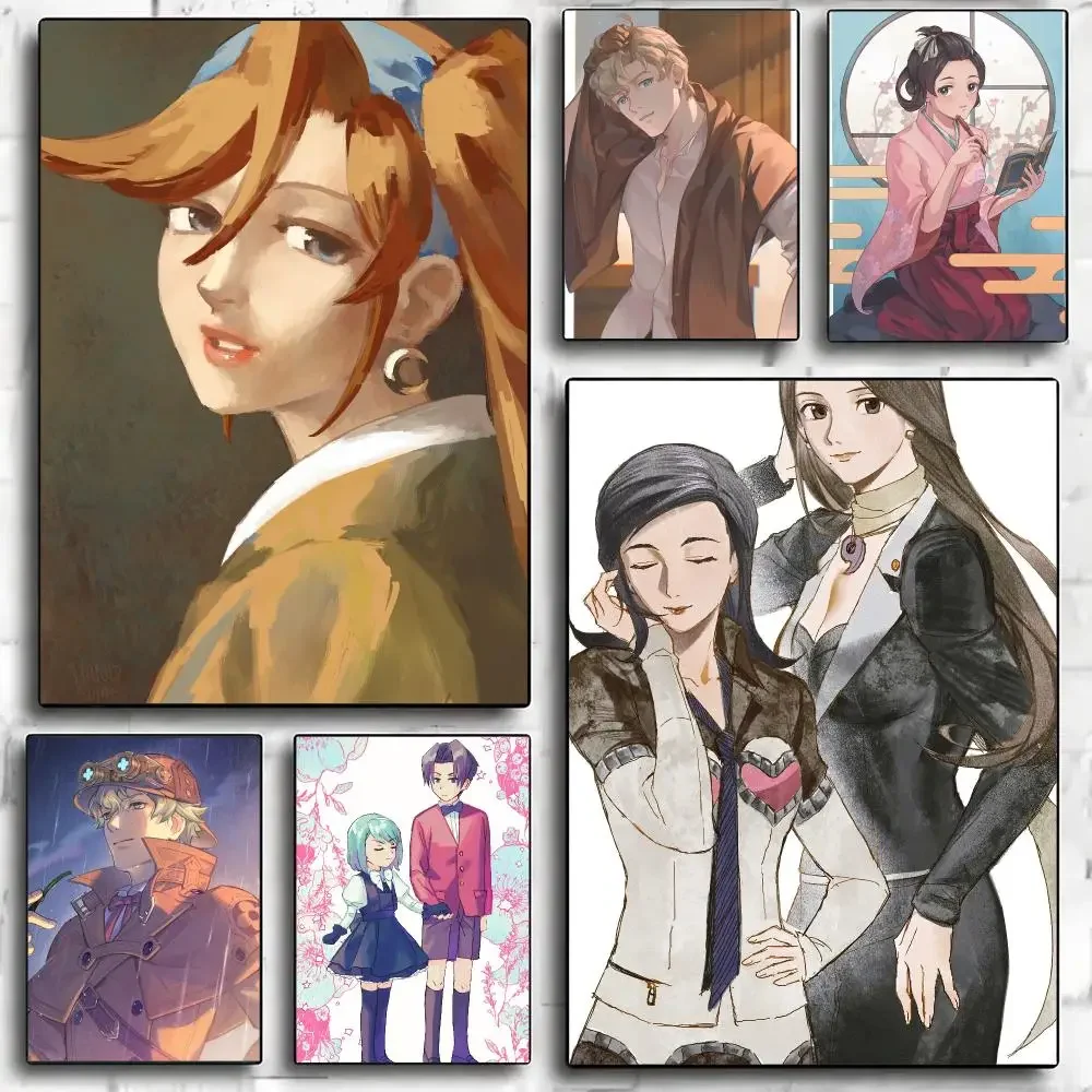 anime A-Ace Attorney-Y Painting Calligraphy Nature Inspired Artwork for Living Room  Home Decoration