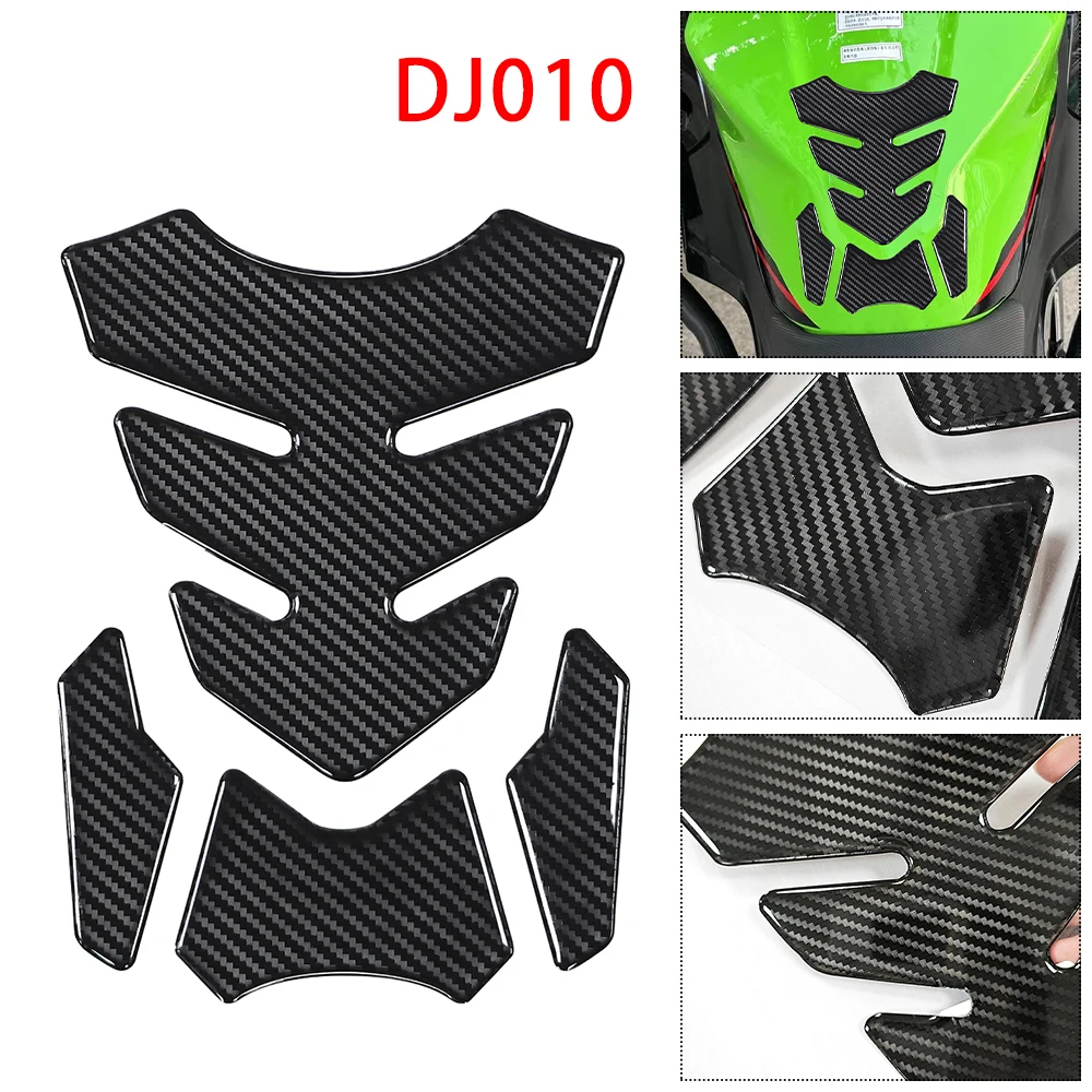 Universal 5D Motorcycle Carbon Fiber Gas Fuel Oil Tank Pad Protector Decals For Old School Bobber Bobber Dirt bike Cafe Racer