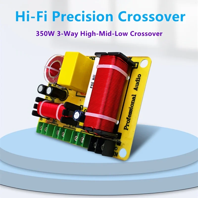 350W 3-Way HiFi Audio Frequency Divider Treble Midrange Bass Crossover Filters Board for Home Theater DIY Speaker Sound System