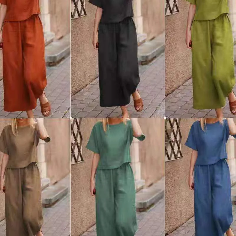 

Осенний женский комплект из 2 предметов, футболка и брюки, S5XL, женская повседневная спортивная одежда, удобная дышащая модная китайская марка