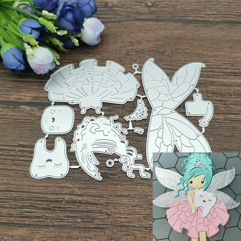 New Wings girls teeth metal cutting die scrapbook for photo album paper diy gift card decoration embossed dice