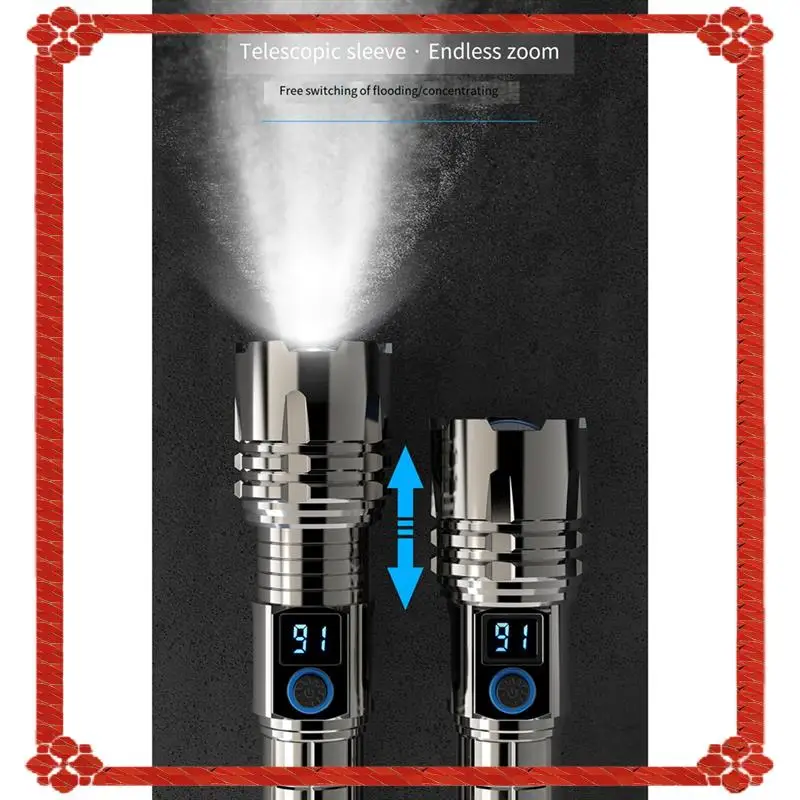 Mountain Adventure Emergency Flashlight Multi-Functional Hand Held Torch Rechargeable Ultra-Long Battery Life Flashlight Durable