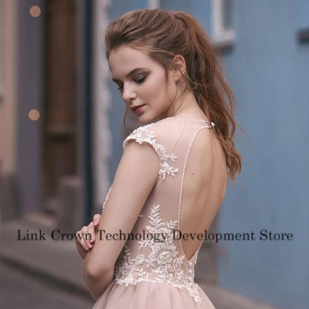 Charmante trägerlose Brautkleider voller Ärmel Champagner Brautkleider Gericht Zug Vestido De Novia exquisite neue Robe De Sommer