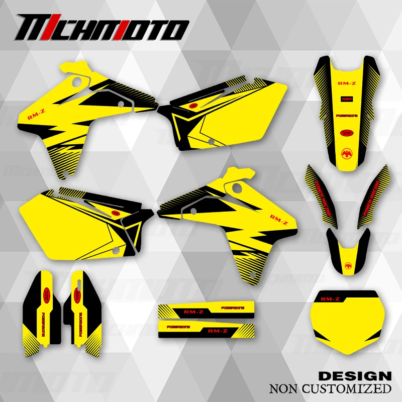 

MCHMFG New Style Graphics Decals Stickers Kits For SUZUKI RMZ450 2004 2005 2006