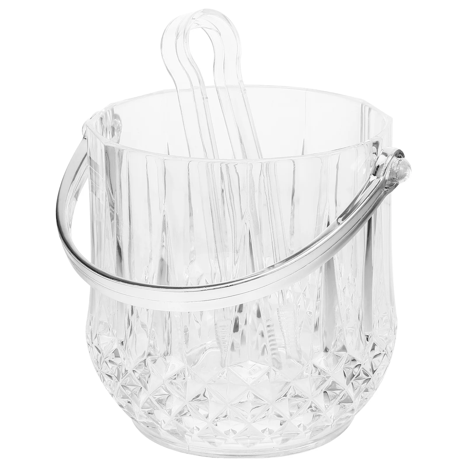 

Portable Ice Bucket Inflatable Cooler Container Cocktail Plastic Handle Barrel Multifunctional Transparency