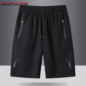 Summer Men's Sport Shorts Cool Sportswear Running Shorts Casual Bottoms Gym Fitness Training Jogging Short Pants Men Black Gray 2