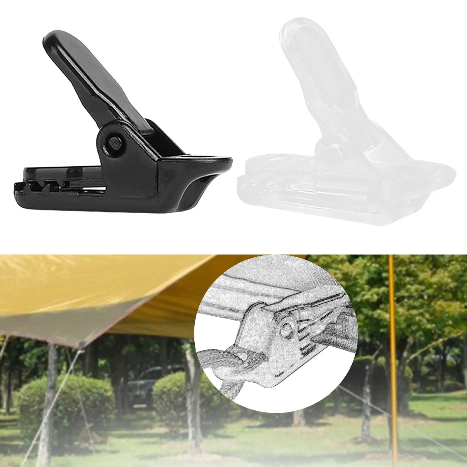 10Pcs Canopies Clamps with Hole Tighten Lock Grip for Tarpaulin Swimming Pool Covers Car Covers Sunshades Canopies