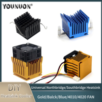 DIY Aluminium Northbridge Heatsink Cooler Motherboard Radiator with 40mm Fan 12V 40x40x10mm 40x40x20mm Cooling Fan