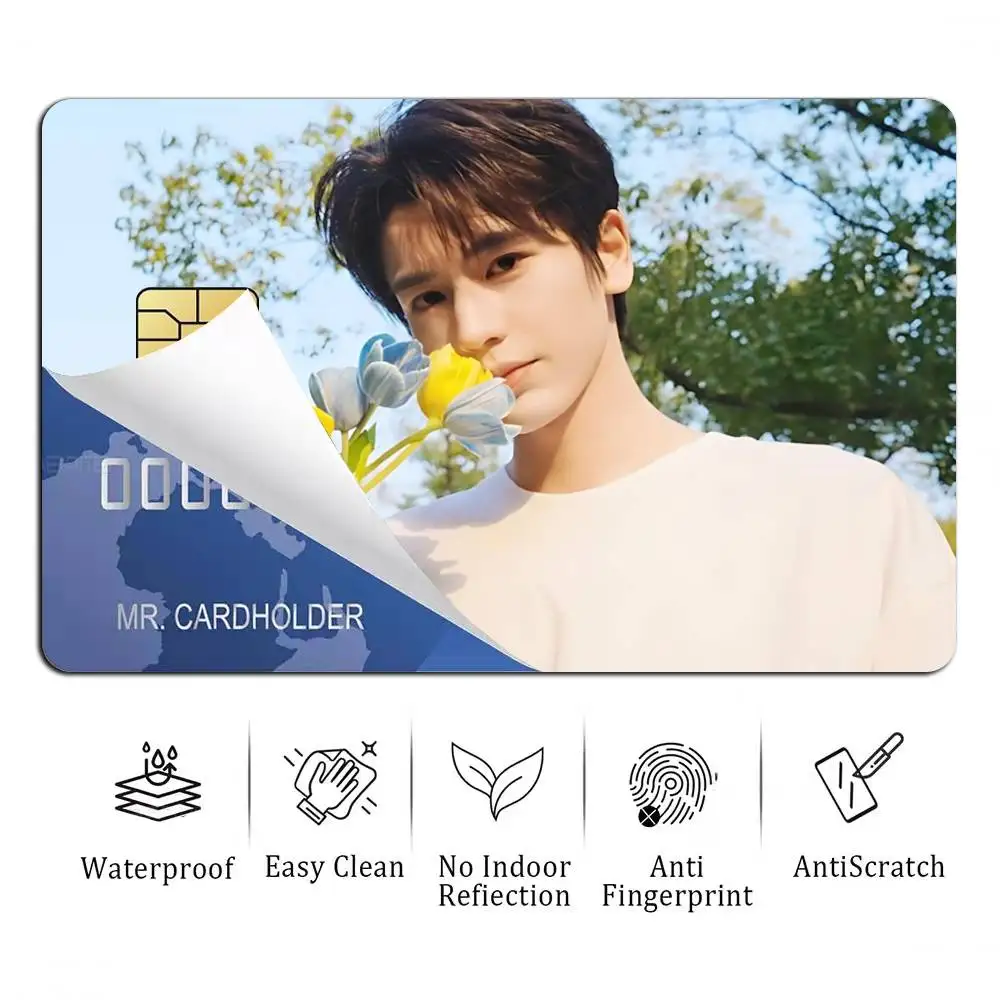 Sunshin Actor Z-Zhang Ling-he  Card Stickers for Bank Access Protective Waterproof Film Cover Sticker Gift