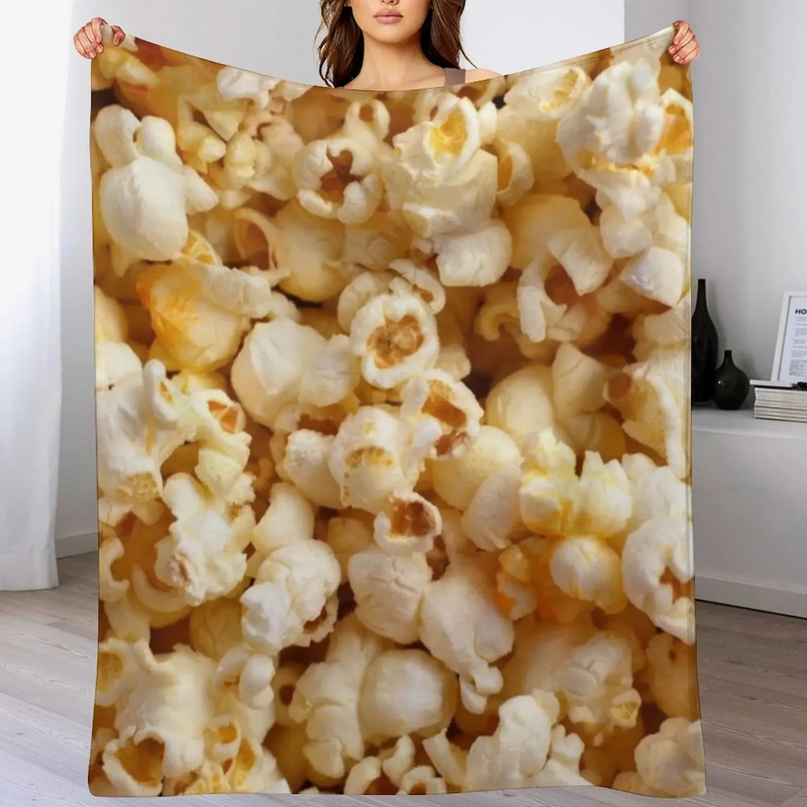

Popcorn Throw Blanket Reusable Durable Soft Blanket for All Seasons