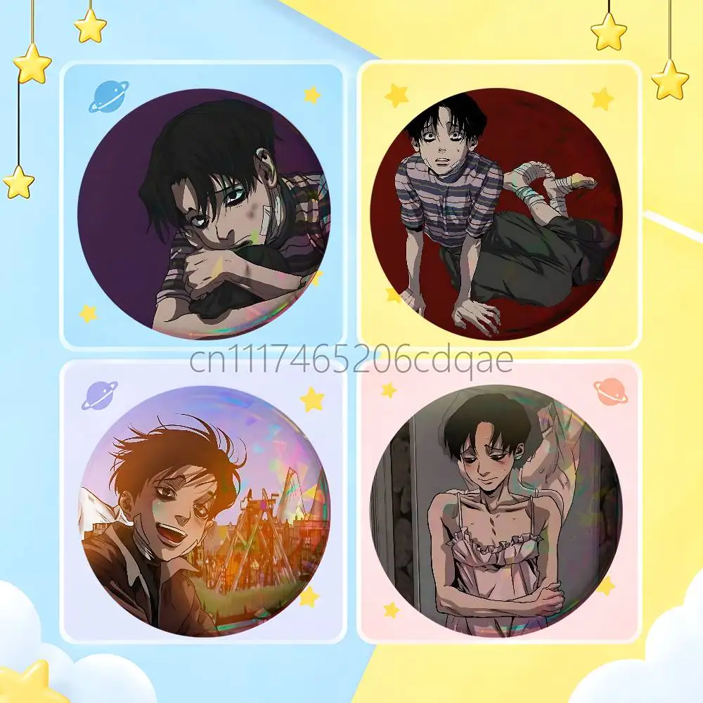 For Killing Stalking Yoonbum Cartoon Enamel Pins Anime Game Character Brooches for Backpack Accessories Snap-in Badges
