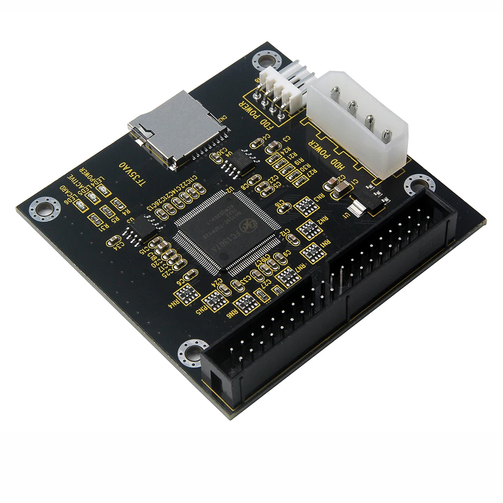 TF MICRO SD إلى IDE3.5 40 Pin القرص محرك لوح مهايئ الناهض بطاقة القدرة يدعم 512GB SDXD بطاقة ATA IDE لأجهزة الكمبيوتر المحمول