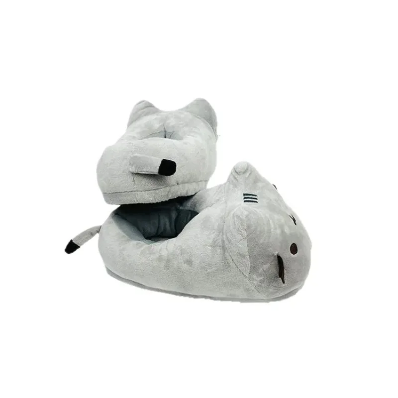 Cute Slippers Cartoon Cat Slippers Indoor Home Warmth Fall & Winter Plush Cotton Shoes Cotton Slippers for Men Household shoes - view 3