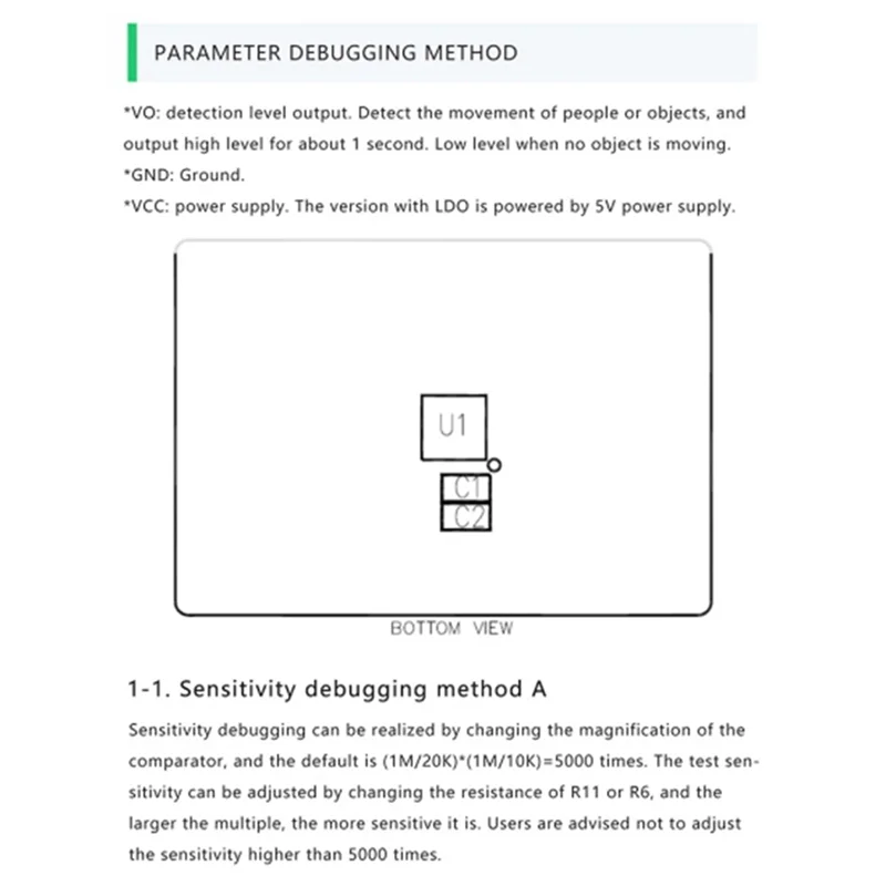 A23F-24G Millimeter Wave Radar Sensor LD116 Intelligent Low Power Human Body Sensor Module Movement Detection Sensor