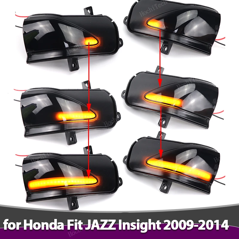 

Динамический указатель поворота, индикатор бокового зеркала, светодиодный мигающий свет для Honda Fit Jazz GE6 GE8, Insight ZE2, личность