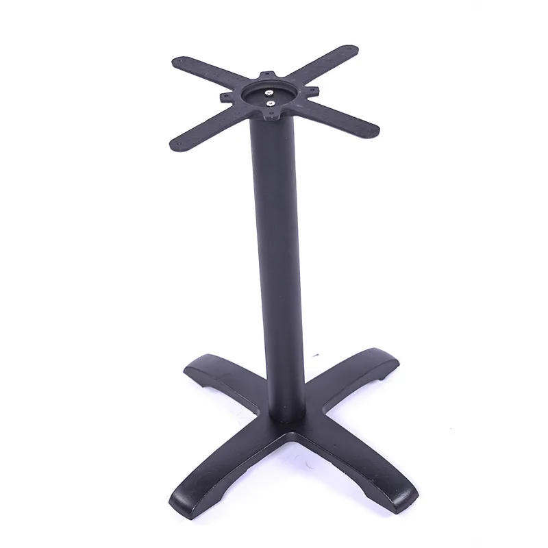 Hotel restaurant table rack black cross-shaped cast iron table foot Chinese and Western restaurant wrought iron table foot whole