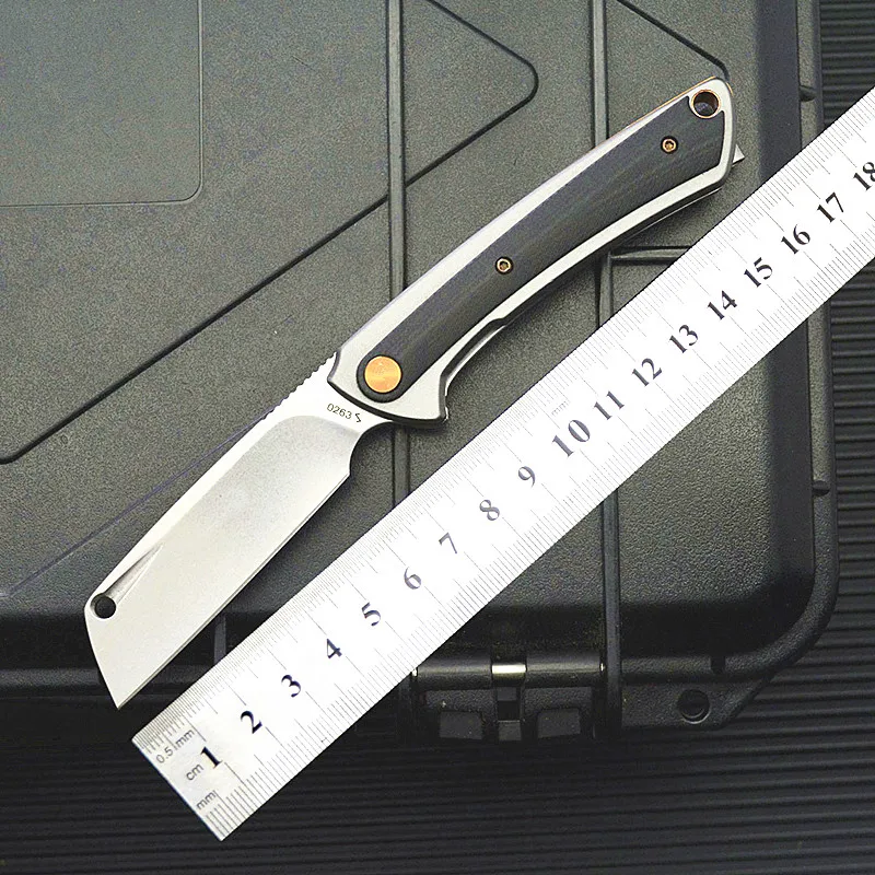 

Kesiwo 0263Z 8cr13mov Folding Knife G10+AL Handle Ball Bearing Utiity EDC Outdoor Camping Hunting Pocket Knife Tool