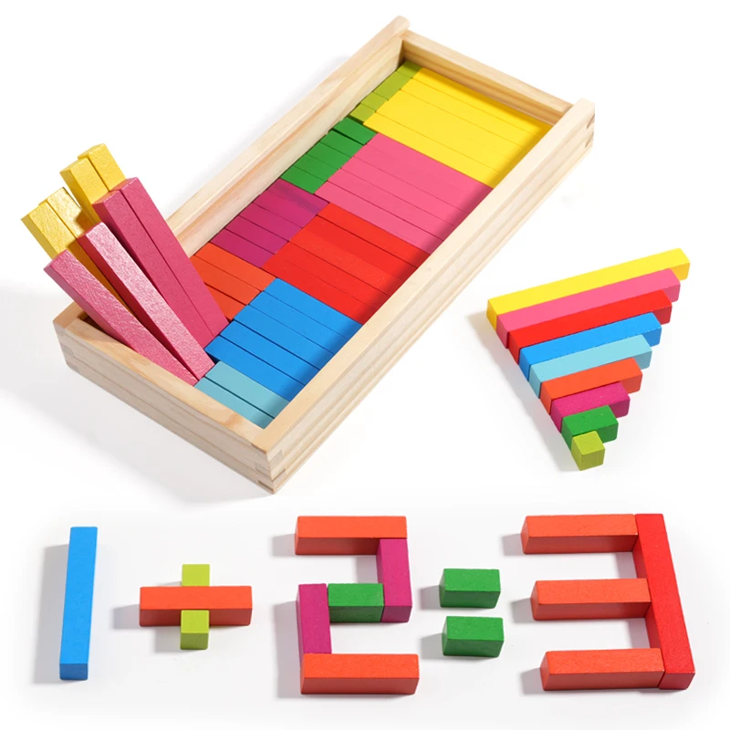 Sussidi didattici Montessori per l'apprendimento della matematica Bastoni decimali colorati Puzzle Giocattoli Scuola materna Educazione della prima infanzia