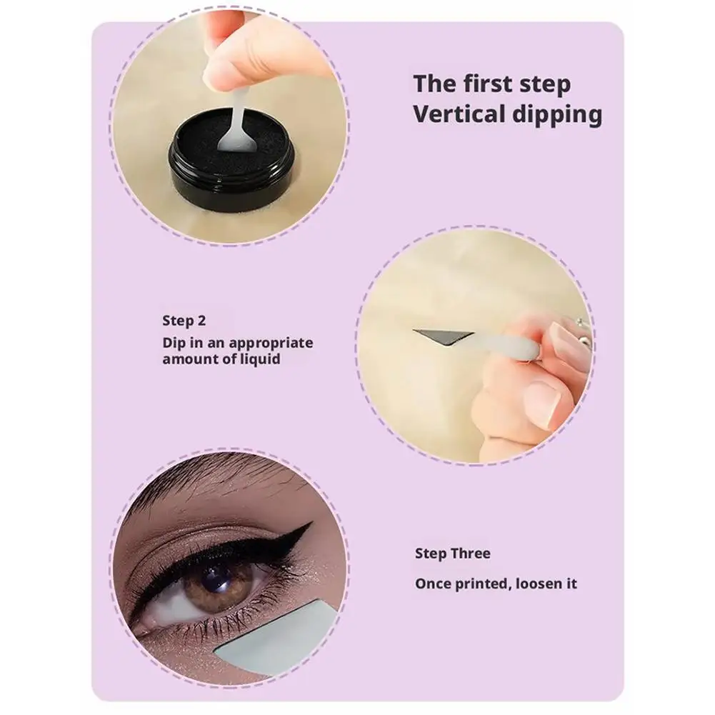 Juego de sellos para pestañas, herramienta para delineador de ojos, maquillaje de belleza, estilo pincel, maquillaje de ala ﻿   To Eye Cosmético Grande Nuevas Mujeres Gatito Fácil D8l9