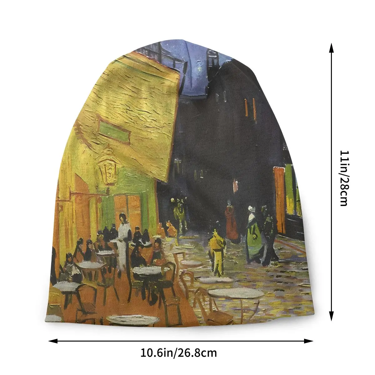 Bonnet Hats Cafe Terrace At Night Men Women's By Vincent Van Gogh Thin Cap Street Skullies Beanies Caps