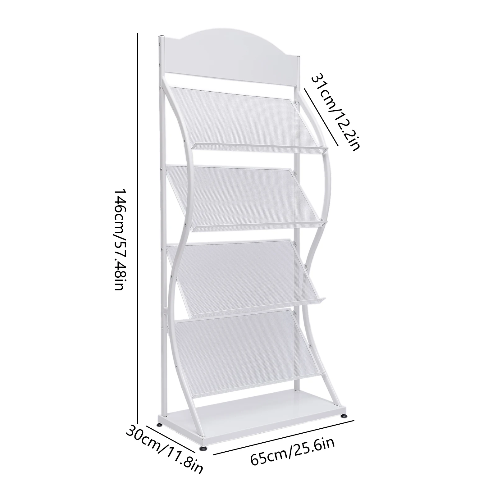 Floor-Standing Magazine Rack Information Rack Storage Rack Newspaper Rack Display Rack Manual Book Rack Single Page Simple Iron