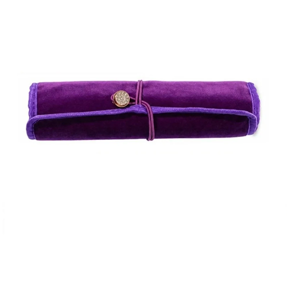Portable Rolled Jewelry Storage Bag Rollable Multi Layer Travel Jewelry Case Large Capacity Anti-lost Jewelry Storage Book