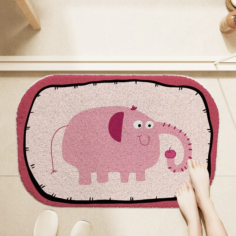 Imitation cashmere bathroom floor mat toilet toilet toilet door  absorbent foot mat household quick-drying carpet