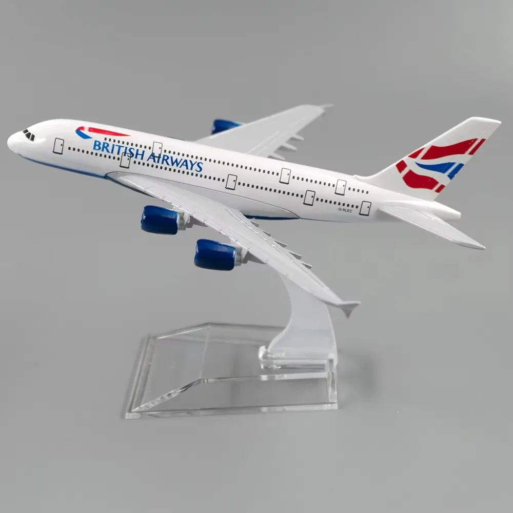 

16cm Alloy Metal British Airways A380 Die-cast Aircraft Model Toys 380 Airbus Airways 1:400 Scale Aircraft Model