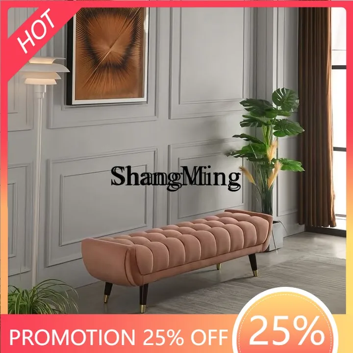 SM الفولاذ المقاوم للصدأ مرحاض تغيير الأحذية البراز غرفة نوم السرير البراز ضوء مقعد غرفة المعيشة الفاخرة