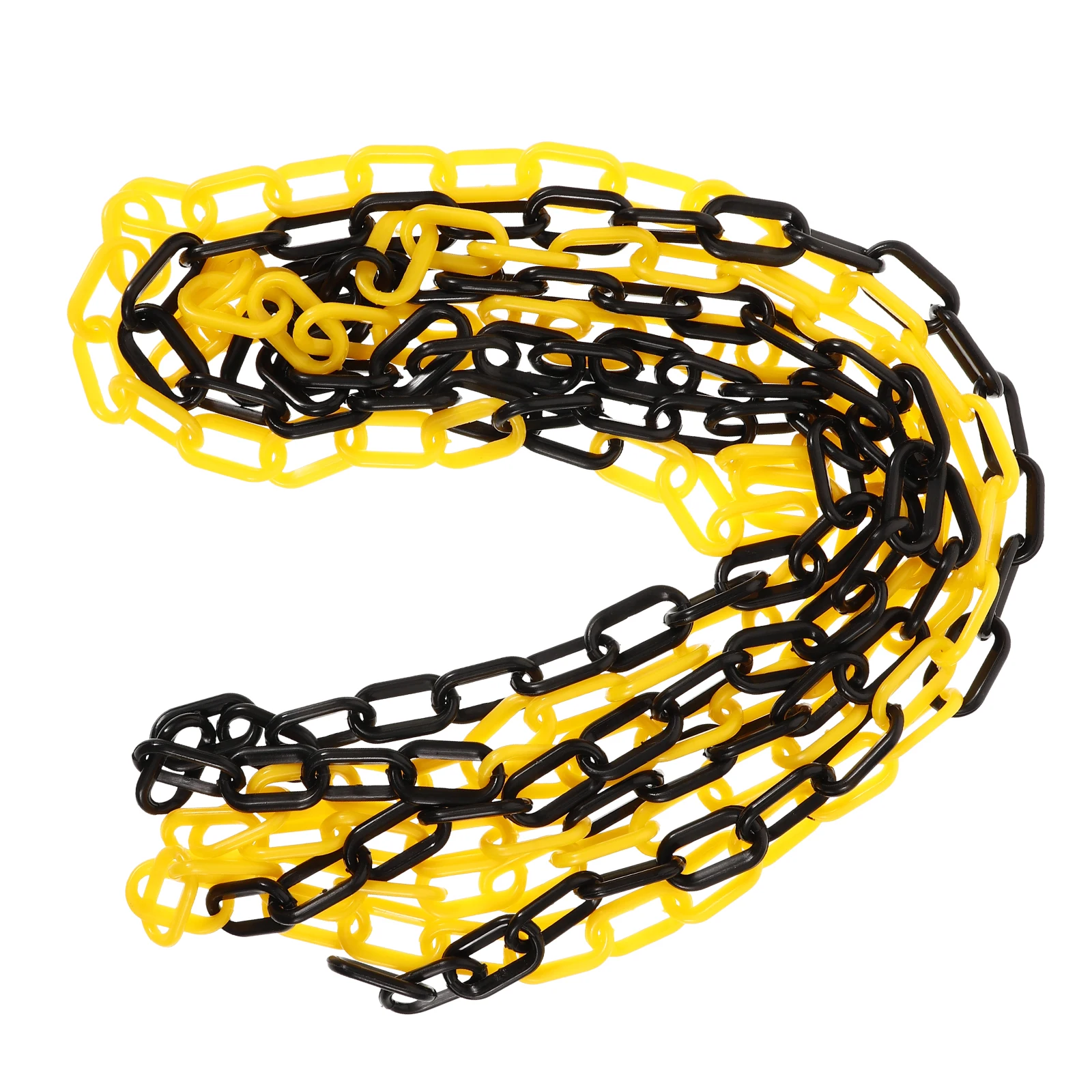 Plastic Protective Chains 5m Black Yellow Safety Barrier for Parking Lot Crowd Control Caution Traffic Guardrail