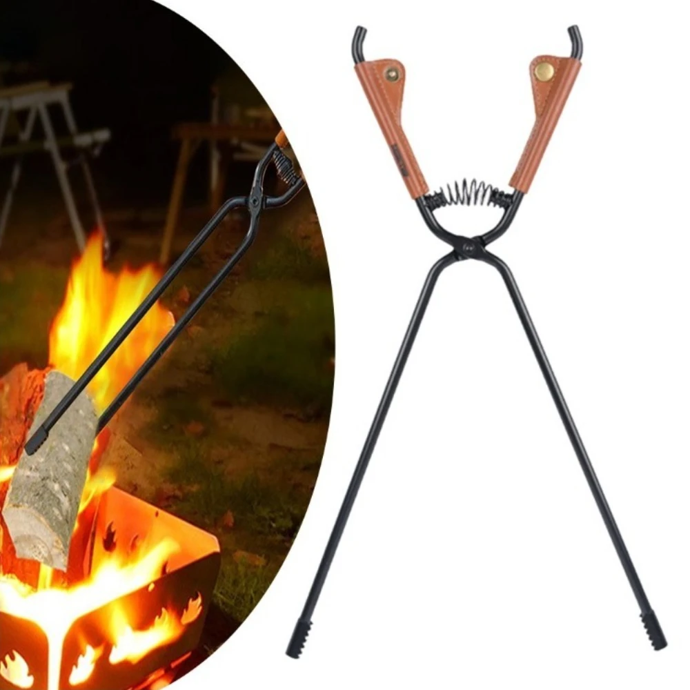 

Lightweight Outdoor Burning Fire Poker Camping Picnic Burning Thicker Steel Tube Corrosion Resistant High Temperature Tongs