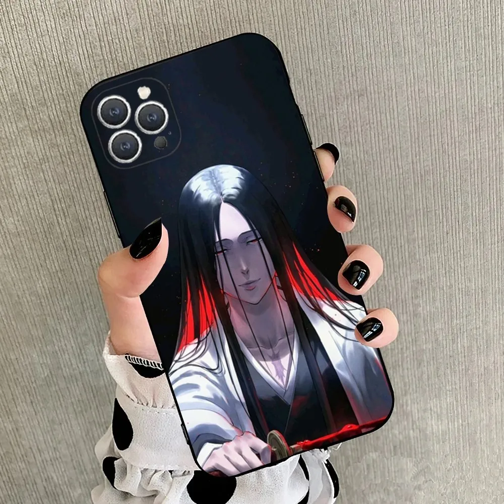 Retsu Unohana B-Bleachs Phone Case For iPhone 15,14,13,12,11,Plus,Pro Max,XS,X,XR,SE,Mini,8,7 Soft Silicone Black Cover