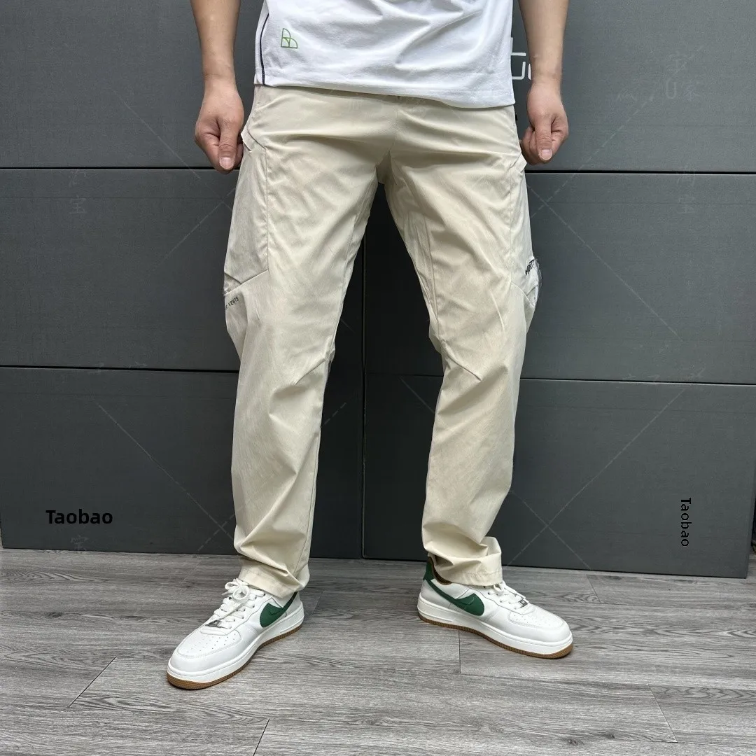 

Скандинавские повседневные брюки с одинарной перфорацией, уличные брюки Qui Dry, прямые длинные брюки, летняя дышащая рабочая одежда