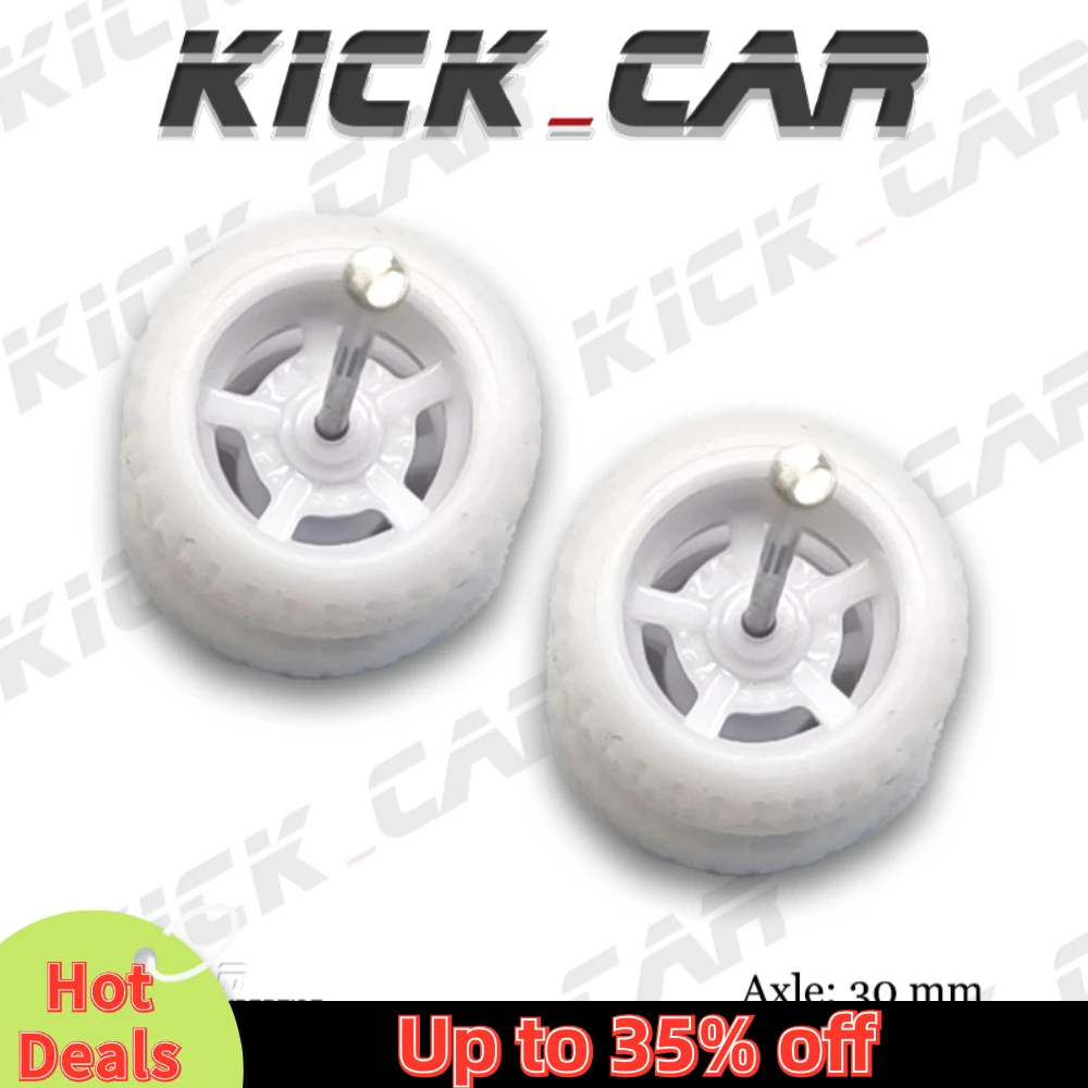 1/64 Model Car Wheels with Rubber Tires White Tires Refitting Parts for Diecast Vehicle Hot Wheels Matchbox Tomica D:11mm 1 Set