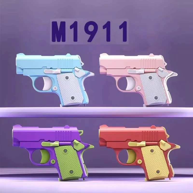 Mini 1911 3D Gravity Printed Fidget Toy Gun Model for Adults Stress Relief Decompression Gift