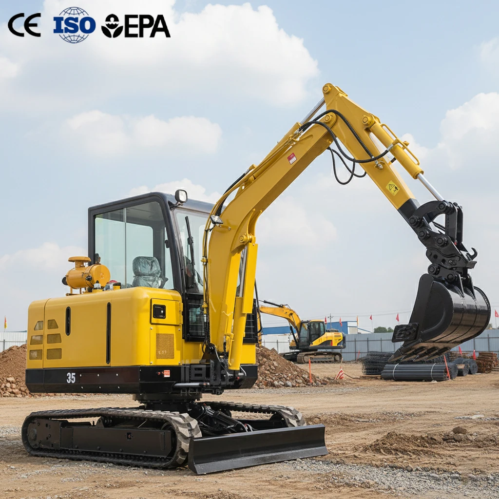

Euro 5 Mini Excavators Diesel 2.5t Mini Bagger 2.5 TonDigging Machine 3.5 Ton Small Crawler Digger Factory Direct Sales Custom