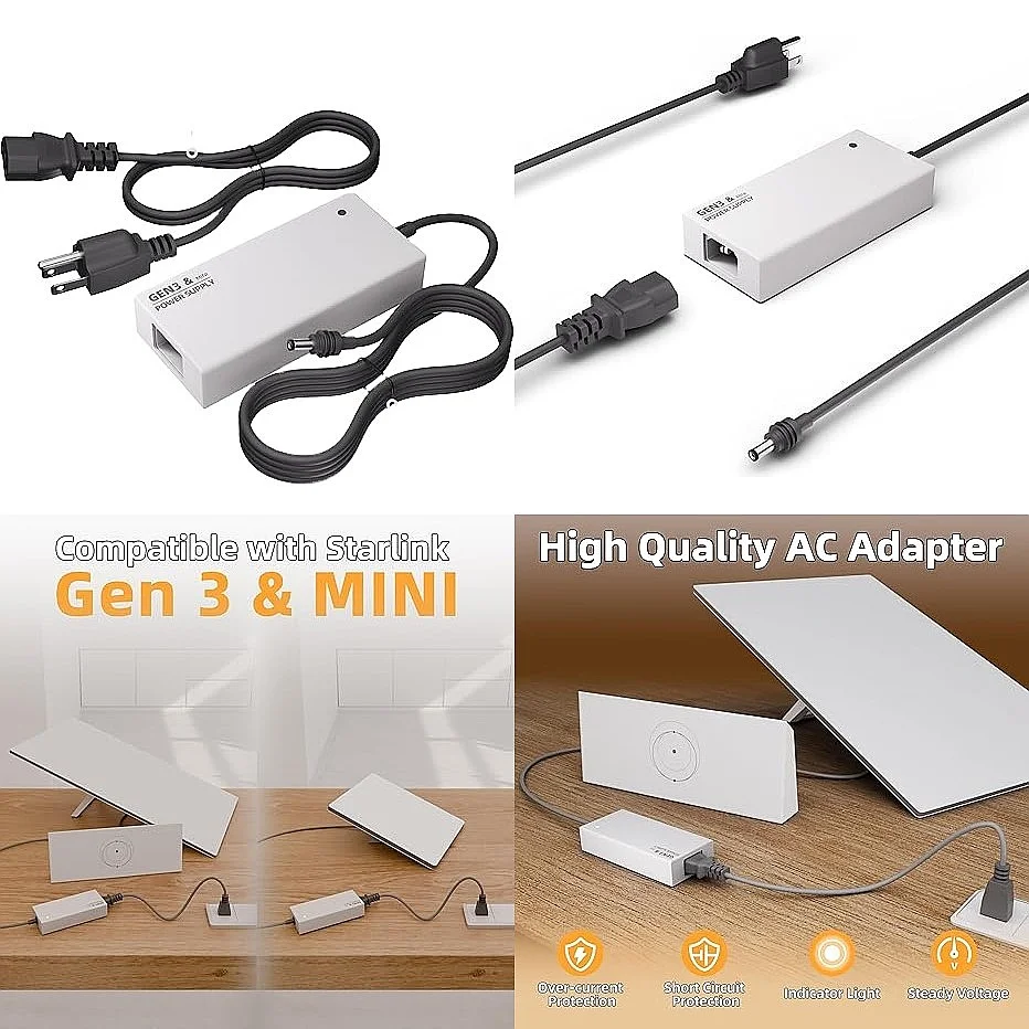 Starlink Gen3/Mini Charger Power Adapter High Quality Gen3 Compatible Charging Power Supply for Starlink Satellite Systems