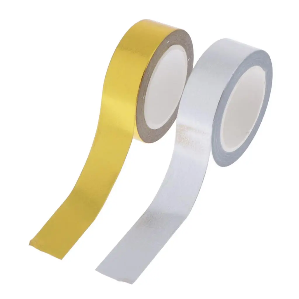 6 Rollen Metallic Aufkleber Papier Masking Tape Pack dekorative dünne Bänder passen DIY